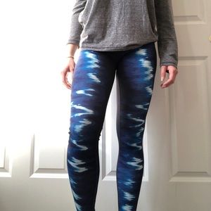 Blue Patterned Leggings